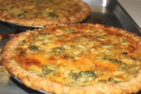 Broccoli, Leek and Cheddar Pies nourished us as we prepared our Sugary Pies